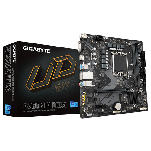 Motherboards GIGABYTE B760M H DDR4 TARJETA MADRE GIGABYTE Micro ATX B760M H DDR4 64 GB DDR4 S-1700 Para Intel - Código: B760M H DDR4 | Compra en Guadalajara