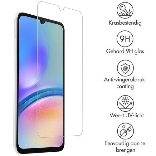 Accezz Gehard Glas Screenprotector Samsung Galaxy A05s - Transparant, afbeelding 2