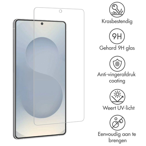 Accezz 2 pack glass voor Samsung Galaxy S25 Edge Smartphone screenprotector Transparant, afbeelding 2