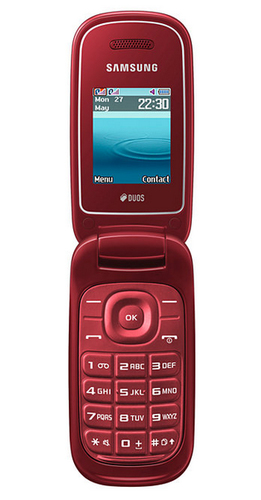 Samsung E1272 4.5 cm (1.77") 82.9 g Red