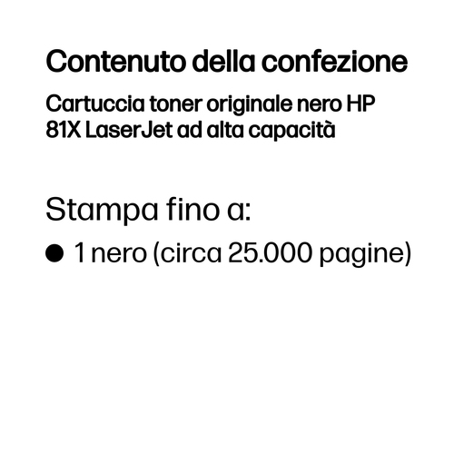 HP 81X – Toner nero originale