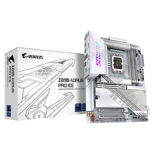 MOTHERBOARD GIGABYTE Z890 AORUS PRO ICE SOCKET 1851 4DDR5 9500MHZ ATX WIFI7/BT - Gigabyte