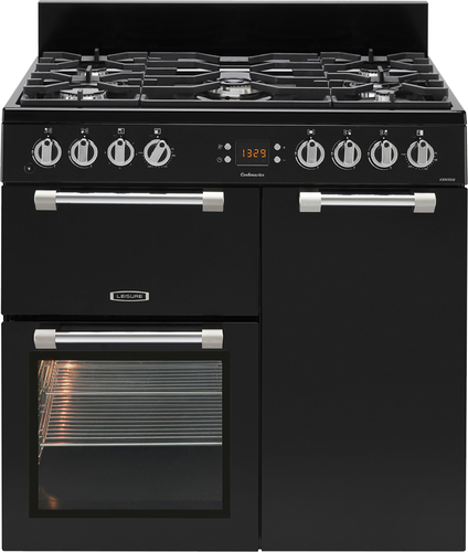 Leisure Cookmaster CK90F232K 90cm wide Dual Fuel Range Cooker with Gas Hob - Black - A/A Rated, Black - image 1