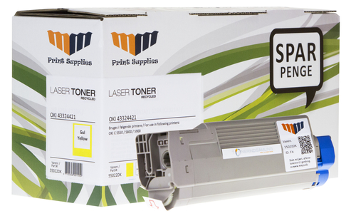 MM Yellow Laser Toner - OKI 43324421 - For OKI C 5xx0 – image 2