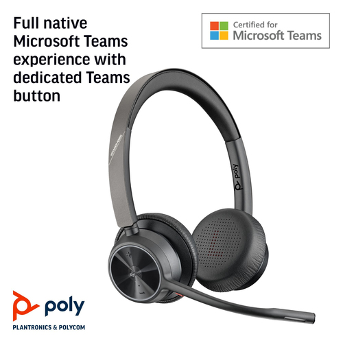 HP Poly Voyager 4320-M USB-A Bluetooth Teams Certified Headset - image 4