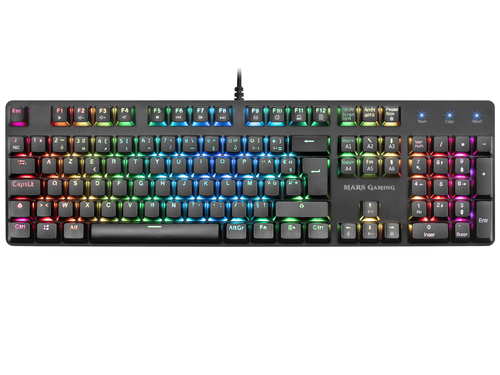 Mars Gaming MK5RFR Mechanical RGB Keyboard Padded Wristrest Switch OUTEMU SQ Red French Language – image 2