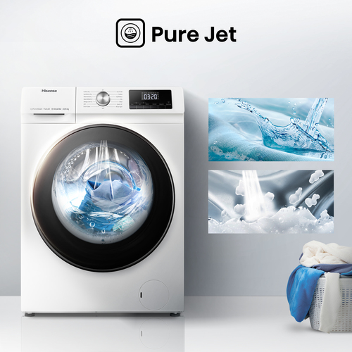 Hisense WDQA1014EVJM washer dryer Freestanding Front-load White – image 3