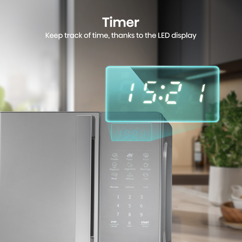 Hisense H20MOMSS4HGUK Silver Combination microwave Countertop – image 8