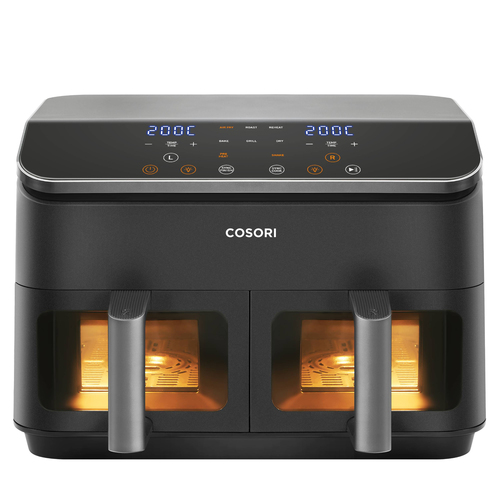 Cosori Dual Basket Chef Edition Двойной 8,5 L Автономный 1750 W Аэрофритюрница с горячим воздухом Черный, Серебристый