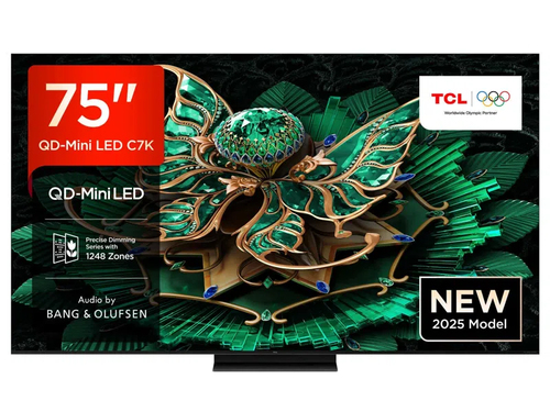 TCL 75C7K-UK TV 190.5 cm (75") 4K Ultra HD Smart TV Wi-Fi Black 3000 cd/m²