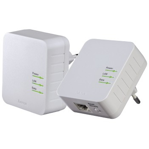 Hama 00053184 PowerLine network adapter 500 Mbit/s Ethernet LAN White 2 pc(s)