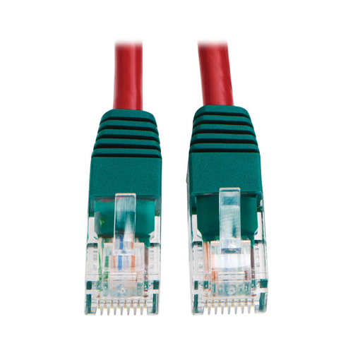 Tripp Lite 10ft Cat5e Cat5 Moldeado Snagless Crossover Patch Cable RJ45 Rojo 10 &#39; - N010-010-RD