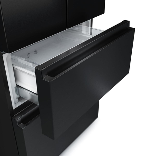 Hisense PureFlat Slim RF632N4AFC1 Total No Frost American Fridge Freezer - Black / Stainless Steel - C Rated, Black - image 8