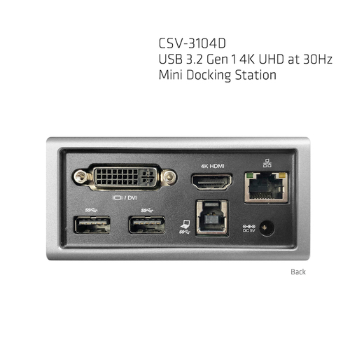 Club 3D USB 3.2 Gen 1 4K UHD Mini Docking Station dockingstation, afbeelding 3