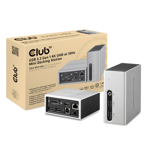 Club 3D USB 3.2 Gen 1 4K UHD Mini Docking Station dockingstation, afbeelding 4