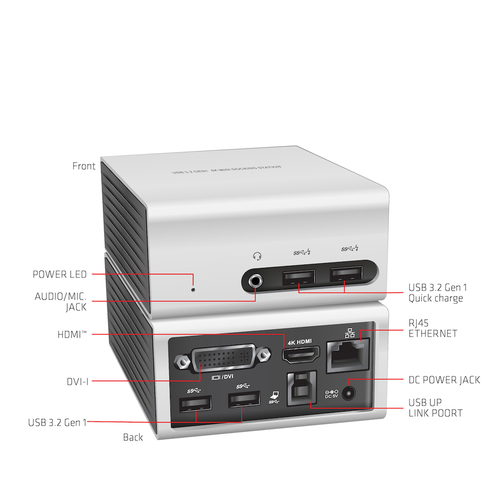 Club 3D USB 3.2 Gen 1 4K UHD Mini Docking Station dockingstation, afbeelding 6