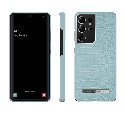 iDeal of Sweden Atelier Case Galaxy S21 Ultra Soft Blue Croco – image 2