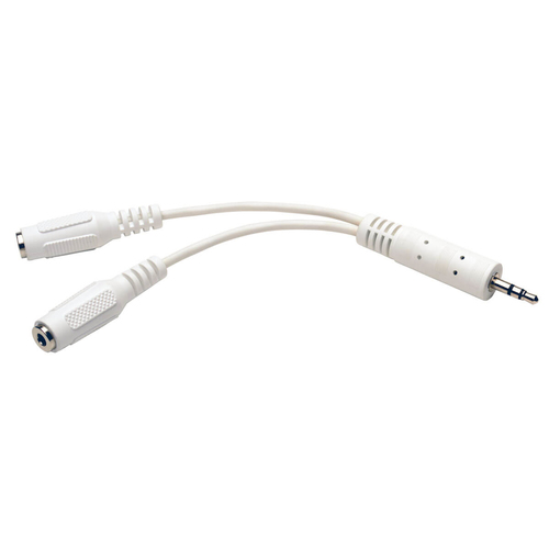 P313-06N-WH DIVISOR Y DE CABLES 35MM MINI  AUDIO ESTEREO M A 2XH BLANCO