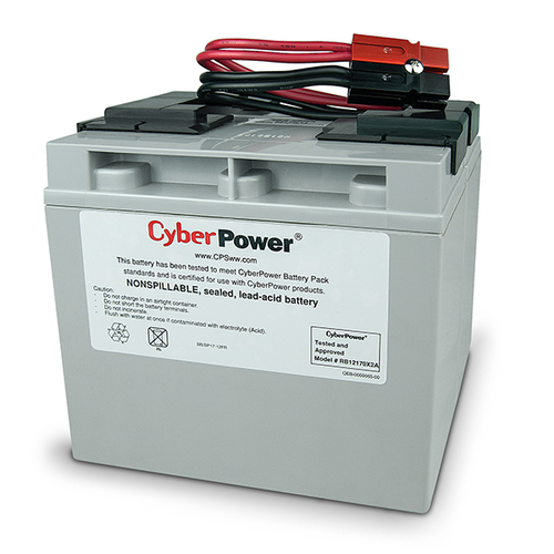 PAQUETE DE 2 BATERÍAS CYBERPOWER RB12170X2A / 12V 17AH / PARA PR1500LCD / GARANTÍA 1 AÑO - Cyberpower