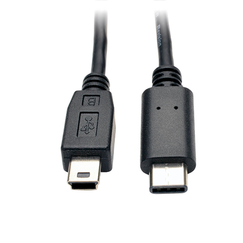 Cable de alta velocidad Tripp Lite 6 pies USB 2.0 5 pines Mini-B a USB Tipo-C USB-C M / M - U040-006-MINI