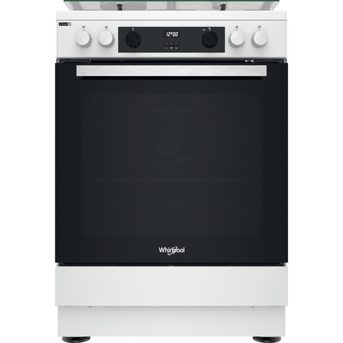 Whirlpool WS68G8CHW/E Freestanding cooker Electric Gas Black, Stainless steel