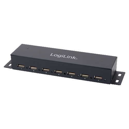 LogiLink UA0148 interface hub 480 Mbit/s Grey