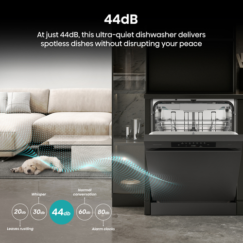 Hisense Hi4 HS643B90B Full Size Freestanding Dishwasher - Black Inox – image 6