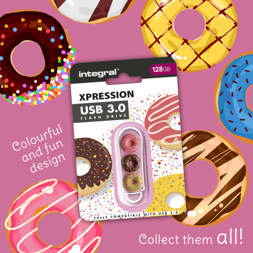 Integral 128GB USB3.0 DRIVE XPRESSION DOUGHNUTS – image 4
