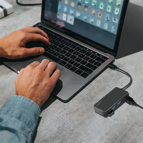 USB Hub Logilink USB 3.2 4-Port Black, afbeelding 4