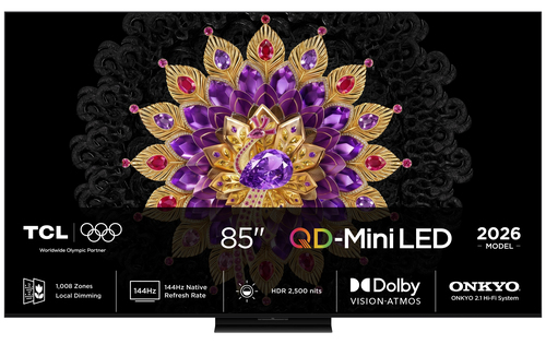 TCL MQLED80L 85MQLED80L TV 2.16 m (85") 4K Ultra HD Smart TV Wi-Fi Black 2500 cd/m² – image 1