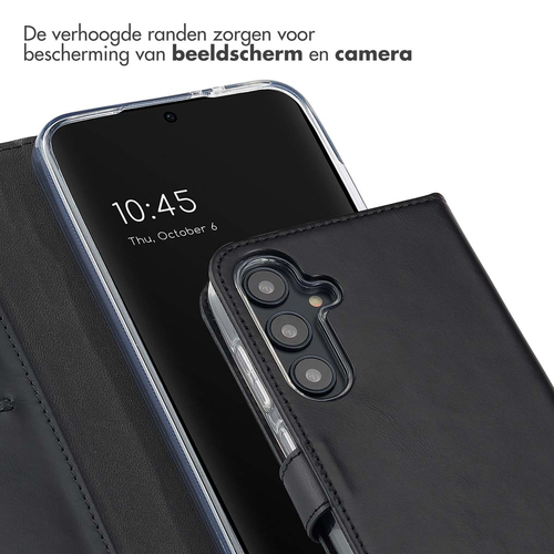 Selencia Echt Lederen Bookcase Samsung Galaxy S24 FE - Zwart, afbeelding 3