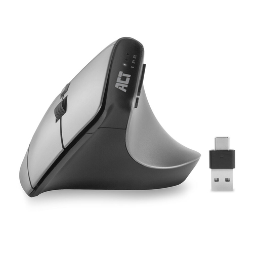 ACT Connectivity Draadloze Ergonomische Muis met Bluetooth en USB-C/USB-A