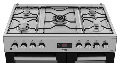 Beko KDVF90X 90cm Double Oven Range Cooker with 5 Burner Gas Hob – image 7