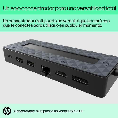 HP Universal USB-C Multiport Hub. Connectivity technology: Docking, Host interface: USB 3.2 Gen 2 (3.1 Gen 2) Type-C. Prod
