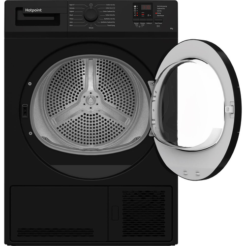 Hotpoint CHDC82BBGDUK 8kg Condenser Dryer in Black B Rated Sensor Dryi - image 3