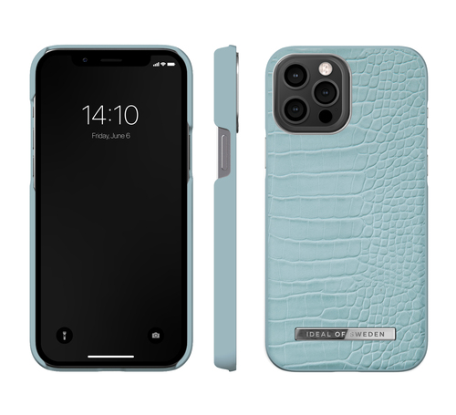 iDeal of Sweden Atelier Case iPhone 12PM/13PM Soft Blue Croco – image 3