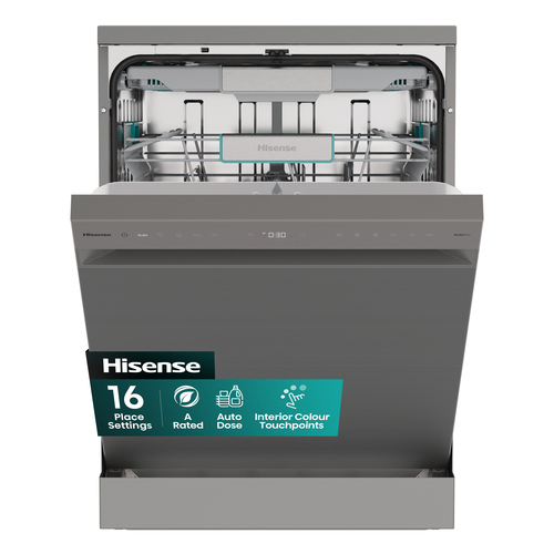 Hisense Auto Dose HS693A90XADUK Wifi Connected Full Size Dishwasher - Stainless Steel - A Rated, Stainless Steel - image 1
