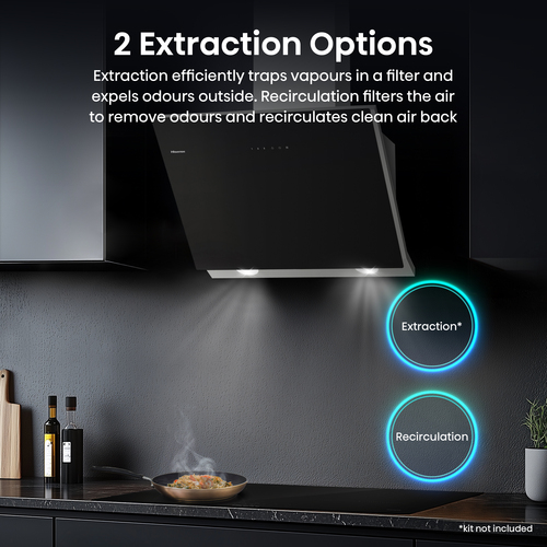 Hisense CH6IN14BXBUK cooker hood Wall-mounted Black 607 m³/h – image 5