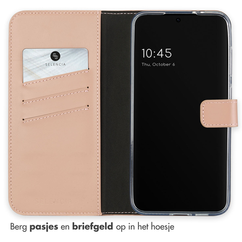 Selencia Echt Lederen Bookcase Samsung Galaxy S24 FE - Dusty Pink, afbeelding 2