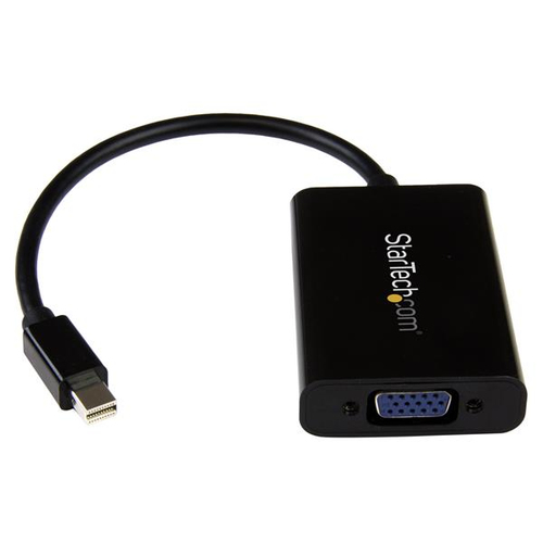 StarTechcom Adaptador de Vídeo Mini DisplayPort a VGA con Audio - Conversor Hembra VGA HD15 a Macho Mini DP - 1920x1200 - Vídeo conversor - DisplayPort - VGA - negro - MDP2VGAA