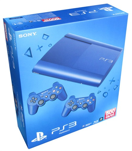Sony Interactive Entertainment Console Ps3 500gb Blue + 2 Pad Blue