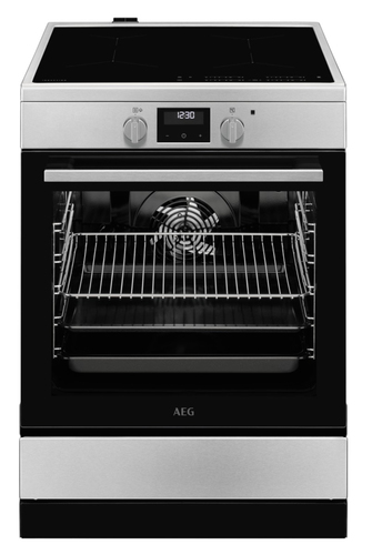 AEG CIB6641ABM Freestanding cooker Electric Zone induction hob Stainless steel