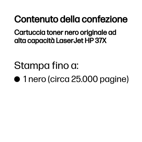 HP 37X – Toner nero originale
