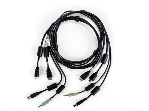 CABLE ASSY, 2-HDMI/1-USB/1-AUDIO, 6FT