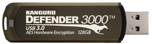 KANGURU DEFENDER 3000 FIPS 140-2 LEVEL 3 CERTIFIED-SECURE FLASH DRIVE-16G-TAA CO