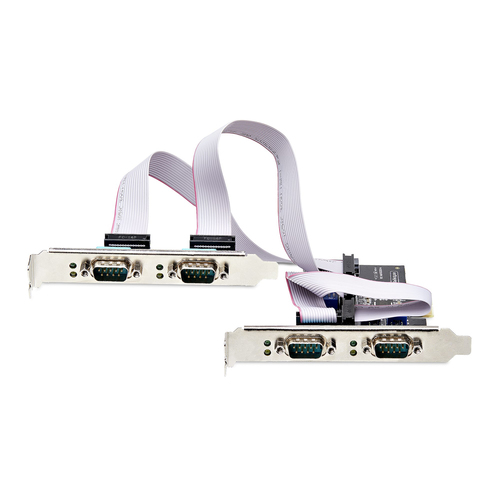 StarTech.com 4-Port Serial PCIe Card, Quad-Port PCI Express to RS232RS422RS485 (DB9) Serial Card, Low-Profile Bracket Incl., 16C1050 UART,, afbeelding 2