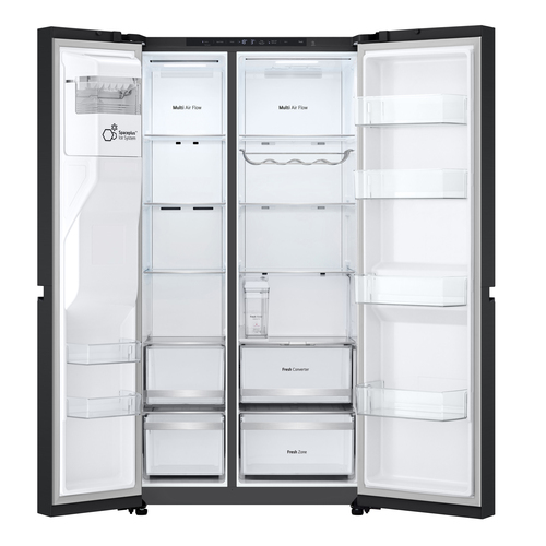 LG NatureFRESH™ GSLE81EPBC Wifi Connected Total No Frost American Fridge Freezer - Essence Black Steel - C Rated, Essence Black Steel - image 3