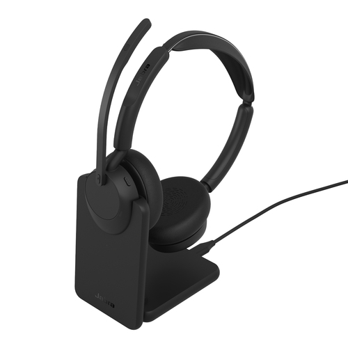 Jabra Evolve3 45 UC Stereo Black (USB-A) + Oplaadstandaard - Headset, afbeelding 2