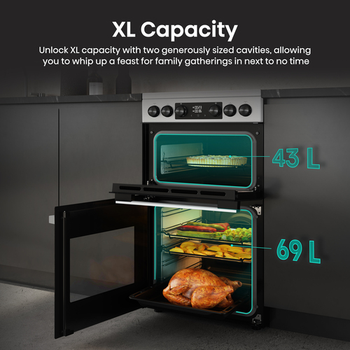 Hisense Hi6 Max 69/43L HDCEC5C10W 50cm Electric Ceramic Cooker - White, Black - image 3