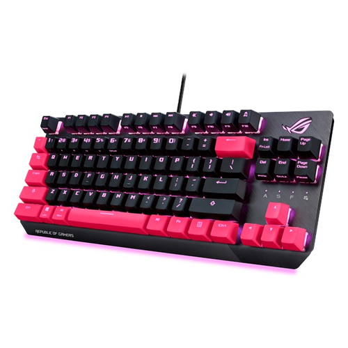 ASUS ROG Strix Scope TKL Electro Punk клавиатура Игровой USB Черный, Розовый